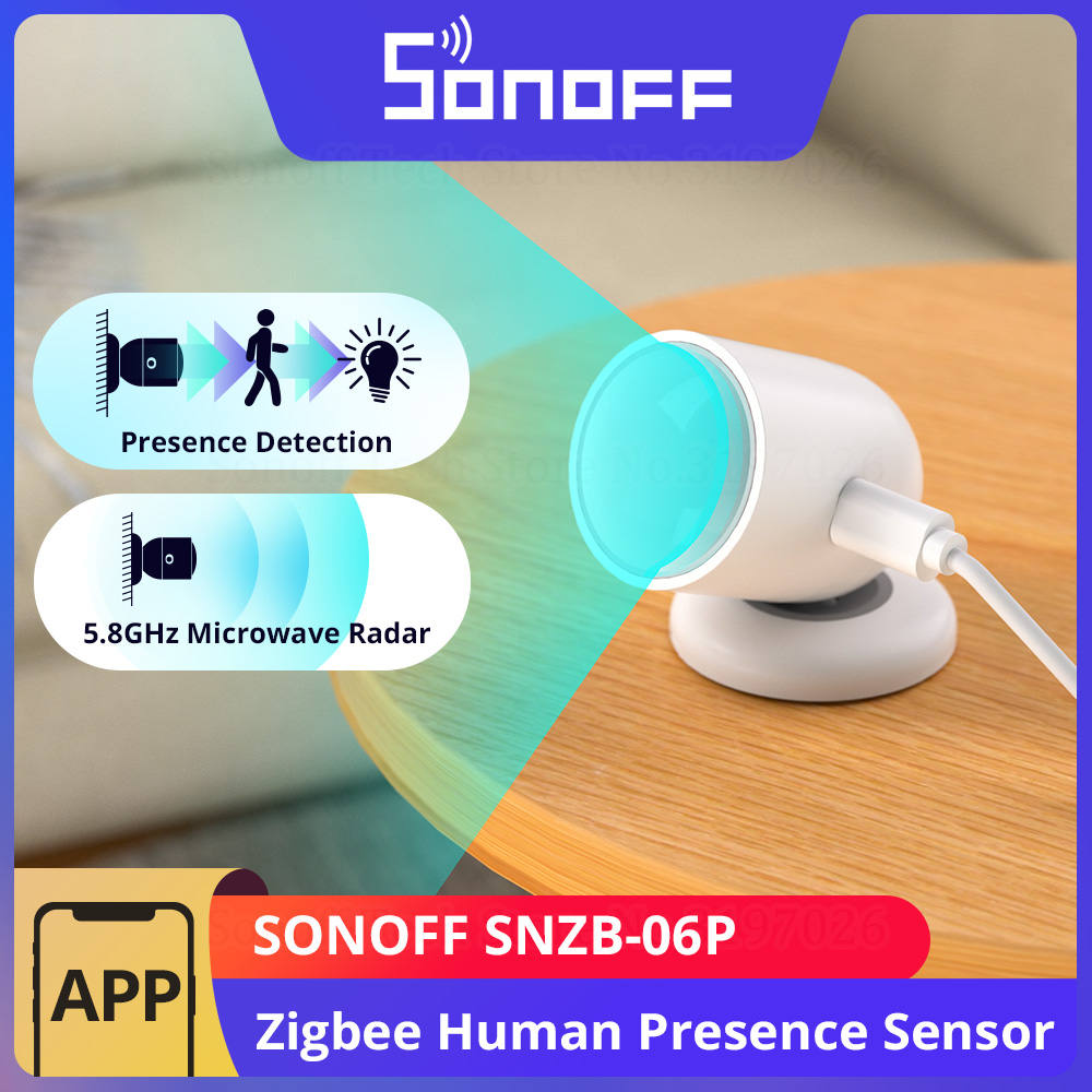 Sonoff Mini R4 - SONOFF SNZB-06P Zigbee İnsan Varlığı Sensörü