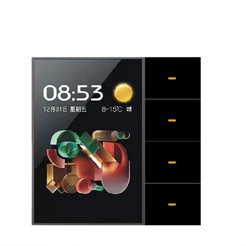 Tuya 4 Channel - AED6-Tuya Zigbee 3.5 İnç Akıllı Duvar