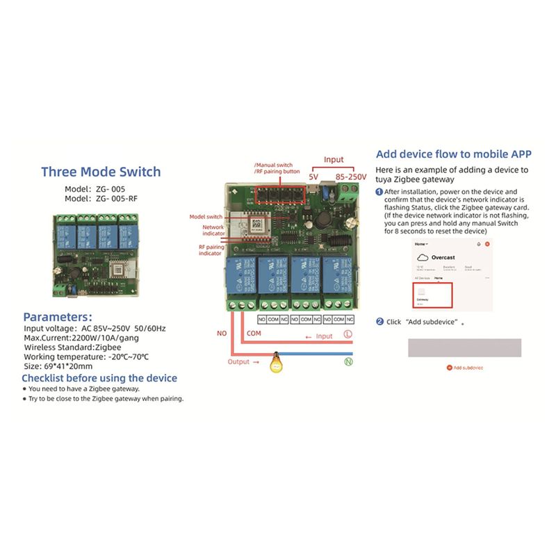 5X 4 Kanallı Tuya Zigbee Akıll - Smart Relay Tuya incelemesi ve fiyatı